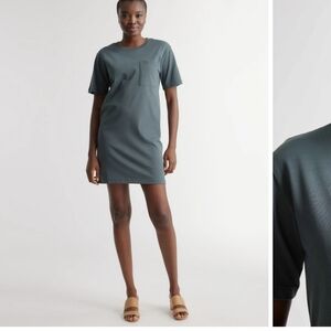 Quince Organic Cotton T-Shirt Dress Black